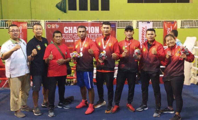 Team Cabor Tinju Solo di Gelaran Porprov Jateng 2023